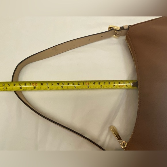 Michael Kors Pebbled Leather Camel Mini Hobo- Adjustable Strap. Goldtone Buckle - Picture 8 of 16